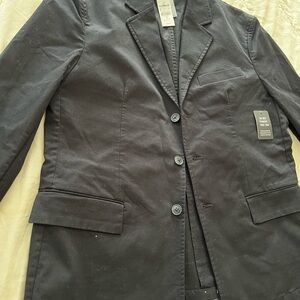 Express Slim Black Stretch Twill Modern Chino Blazer 40R